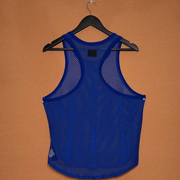Mens Tank in Blue Mesh - Picture 4 of 5